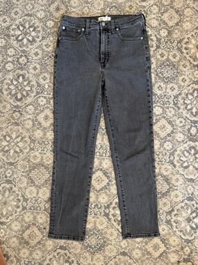 Madewell Perfect Vintage Jean Womens 27 Black High Rise Tapered Denim Jeans